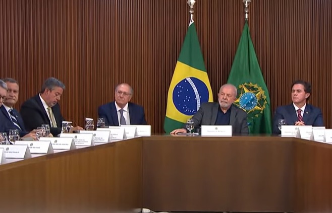 Reunião entre Lula e governadores - Foto: Reprodução/Youtube @tvbrasil