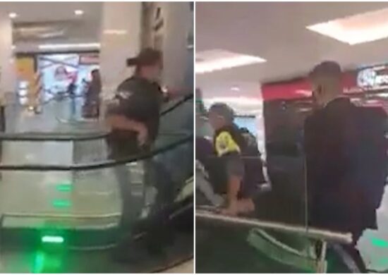 Suspeitos com faca tentam ferir homem dentro de shopping em Manaus