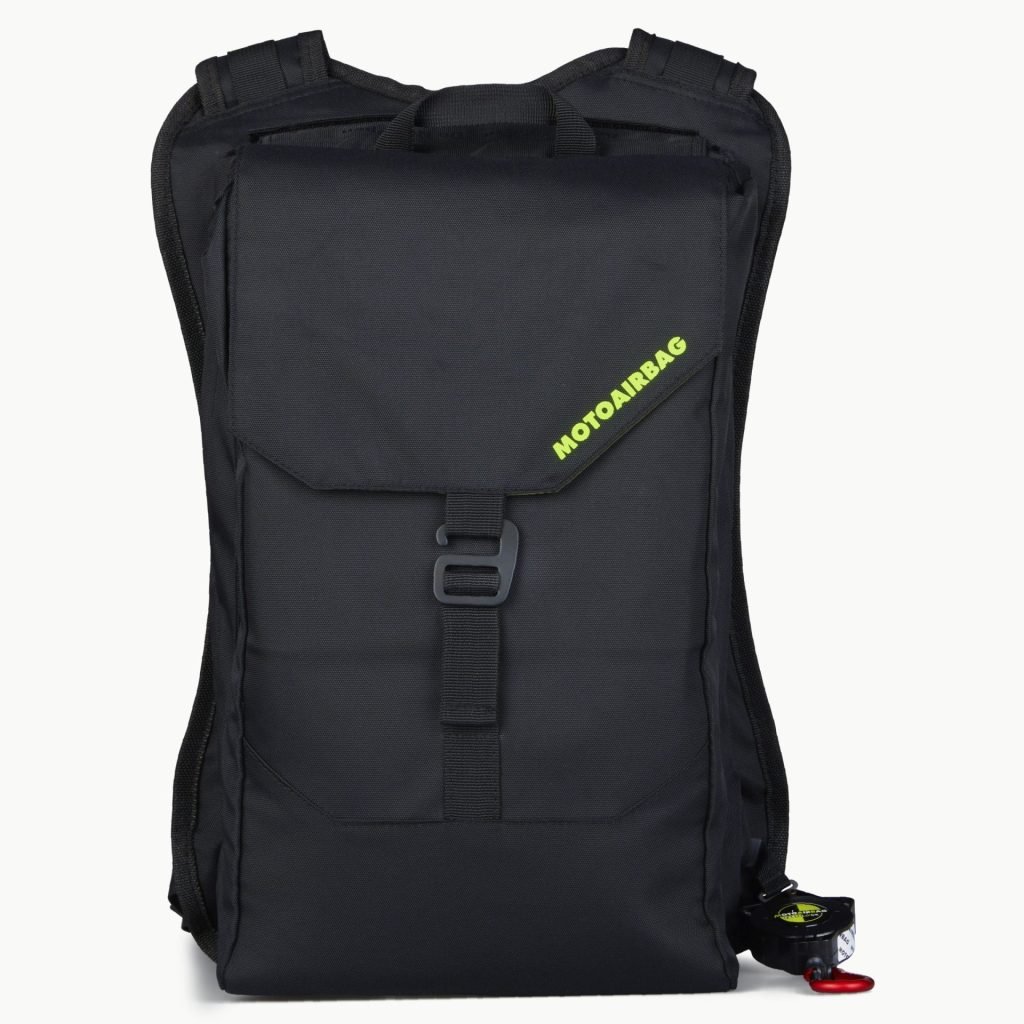 MAB é uma mochila equipado com um airbag de tecnologia Fast-Lock - Foto: Reprodução/ Site do Motoairbag