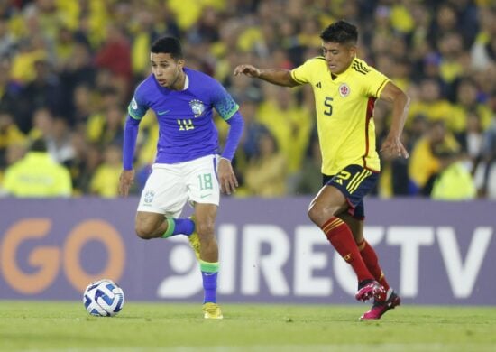 Brasil x Colômbia pelo Sul-Americano Sub-20 2023 no estádio El Campin na cidade de Bogotá, na Colômbia nessa quinta-feira 9 de fevereiro de 2023 - Foto: Rafael Ribeiro / CBF