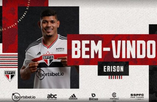 Erison foi revelado pelo XV de Piracicaba e viveu seu melhor momento na carreira em 2022 pelo Botafogo - Foto: Reprodução/São Paulo @SaoPauloFC