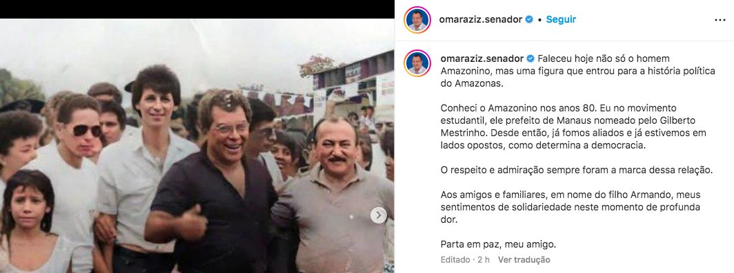 Instagram Omar Aziz e Amazonino Mendes