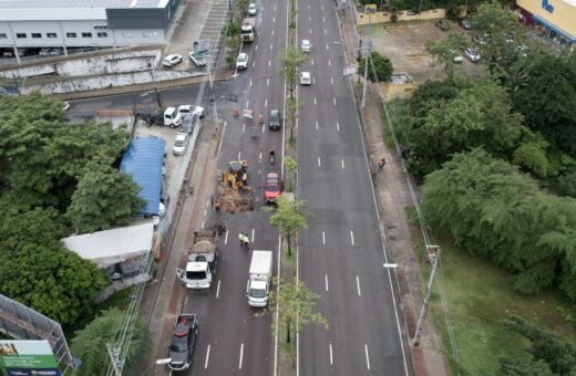 Trecho da Avenida Djalma Batista que será interditado no carnaval em Manaus - Foto: Marcio Melo / Seminf