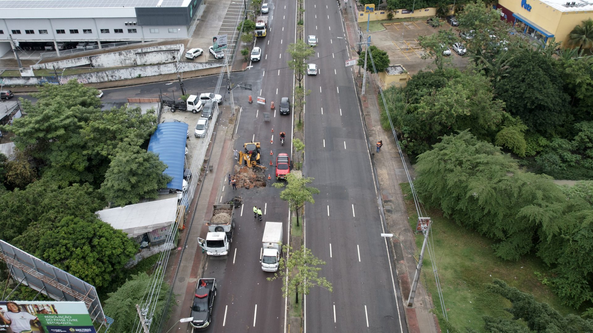 Trecho da Avenida Djalma Batista que será interditado no carnaval em Manaus - Foto: Marcio Melo / Seminf