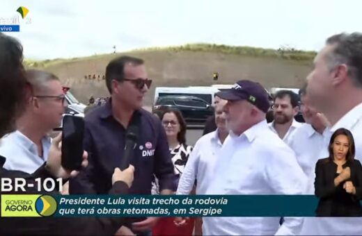 O presidente vai visitar um canteiro de obras da frente de trabalho para a duplicação da BR-101 - Foto: Reprodução/Youtube