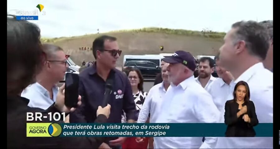 O presidente vai visitar um canteiro de obras da frente de trabalho para a duplicação da BR-101 - Foto: Reprodução/Youtube