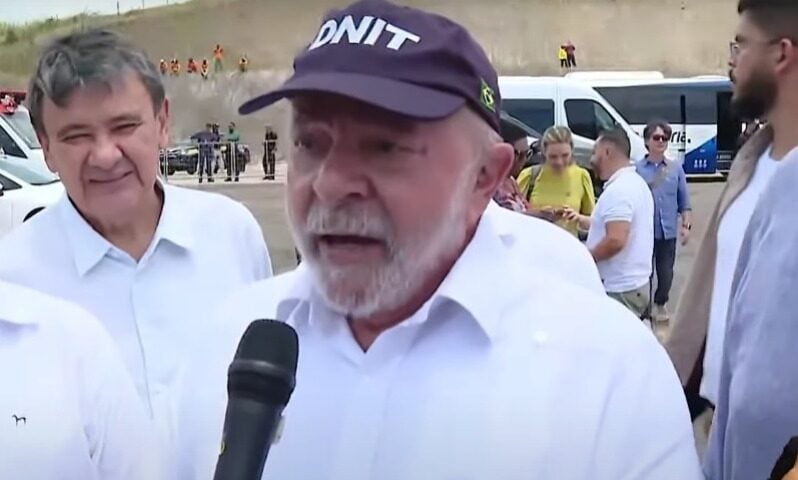 Presidente Lula participou da retomada das obras da duplicação da BR-101 em Sergipe - Foto: Reprodução/TV Brasil