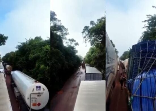 VÍDEO: trecho AM-RR da BR-174 é quase intrafegável