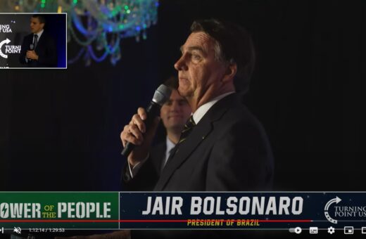 Bolsonaro apresentou dados do seu mandato como presidente do Brasil - Foto: Reprodução/Youtube @charliekirk