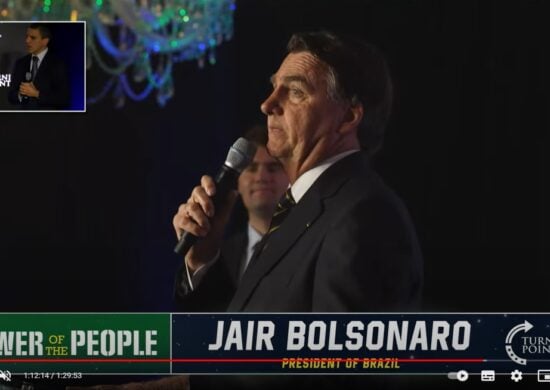 Bolsonaro apresentou dados do seu mandato como presidente do Brasil - Foto: Reprodução/Youtube @charliekirk