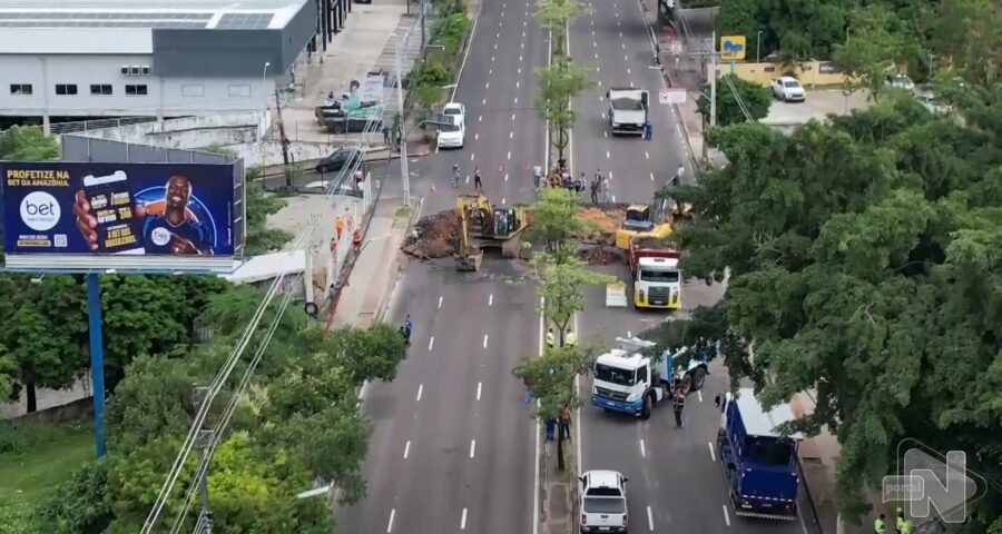 Avenida Djalma Batista é interditada para realização de obra de reparo