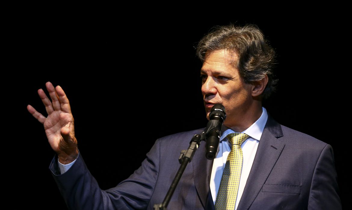 Ministro da Fernando Haddad, fala sobre regulamentação das apostas esportivas -Foto: Marcelo Camargo/Agência Brasil