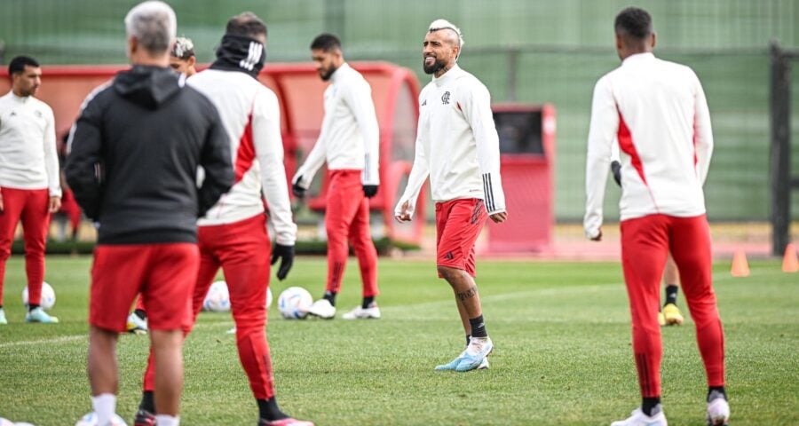 Time do flamengo em treinamento no Marrocos - Foto: Alexandre Neto/Photopress/Estadão Conteúdo