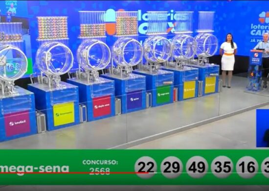 Prêmio da Mega-Sena deste sábado (25) é de mais de R$ 3,8 milhões - Foto: Reprodução/Youtube Caixa Econômica Federal