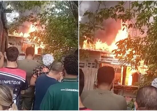 Incêndio destruiu uma casa no bairro São Jorge, Zona Oeste de Manaus