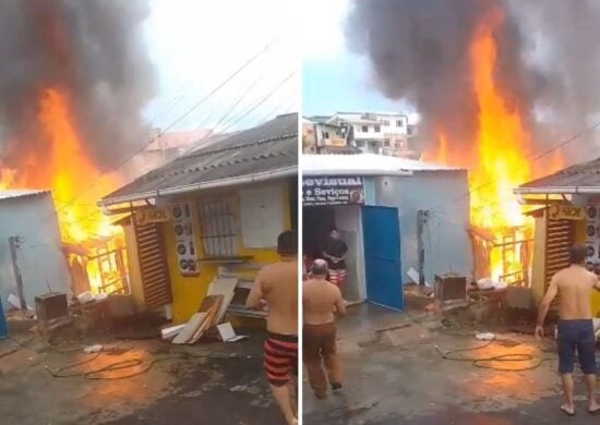 Mãe e dois filhos escaparam de incêndio - Foto: Reprodução/WhatsApp