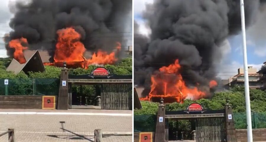 Causas do incêndio no Warung ainda são desconhecidas - Foto: Reprodução/Twitter @danuzioneto