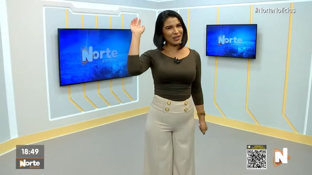 O Norte Notícias foi apresentado por Bárbara Mitoso - Foto: Reprodução/TV Norte Amazonas