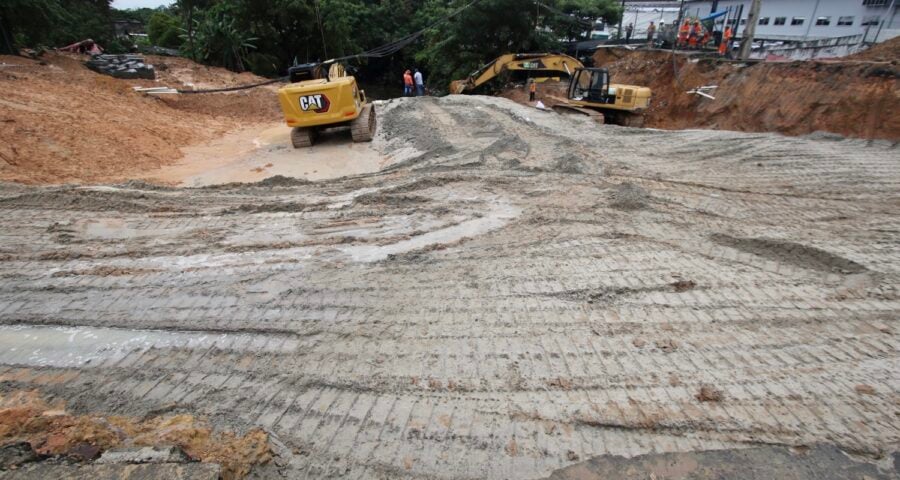 Obras na Djalma Batista chegam ao 5º dia em Manaus - Foto: Tácio Melo/Semcom