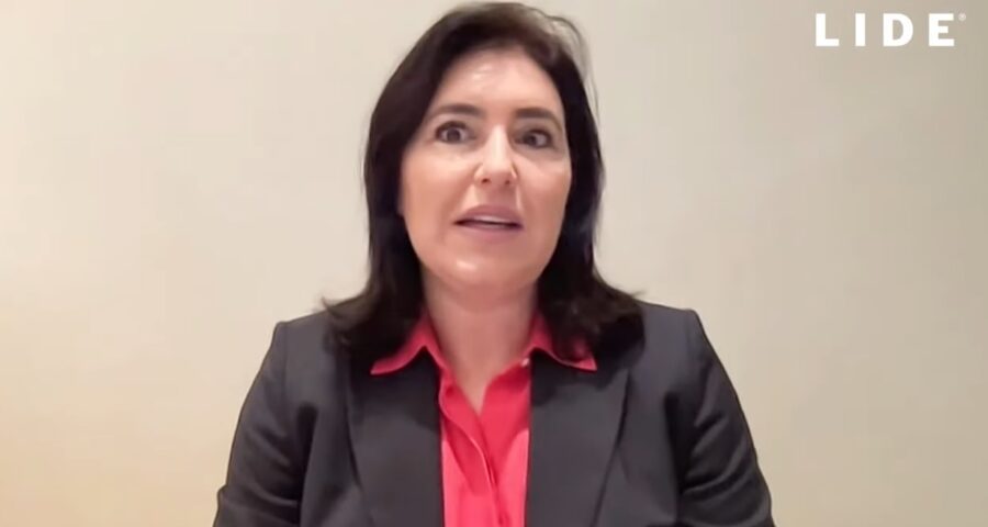 Participação da ministra Simone Teber no Lide ocorreu de forma virtual - Foto: Reprodução/Youtube