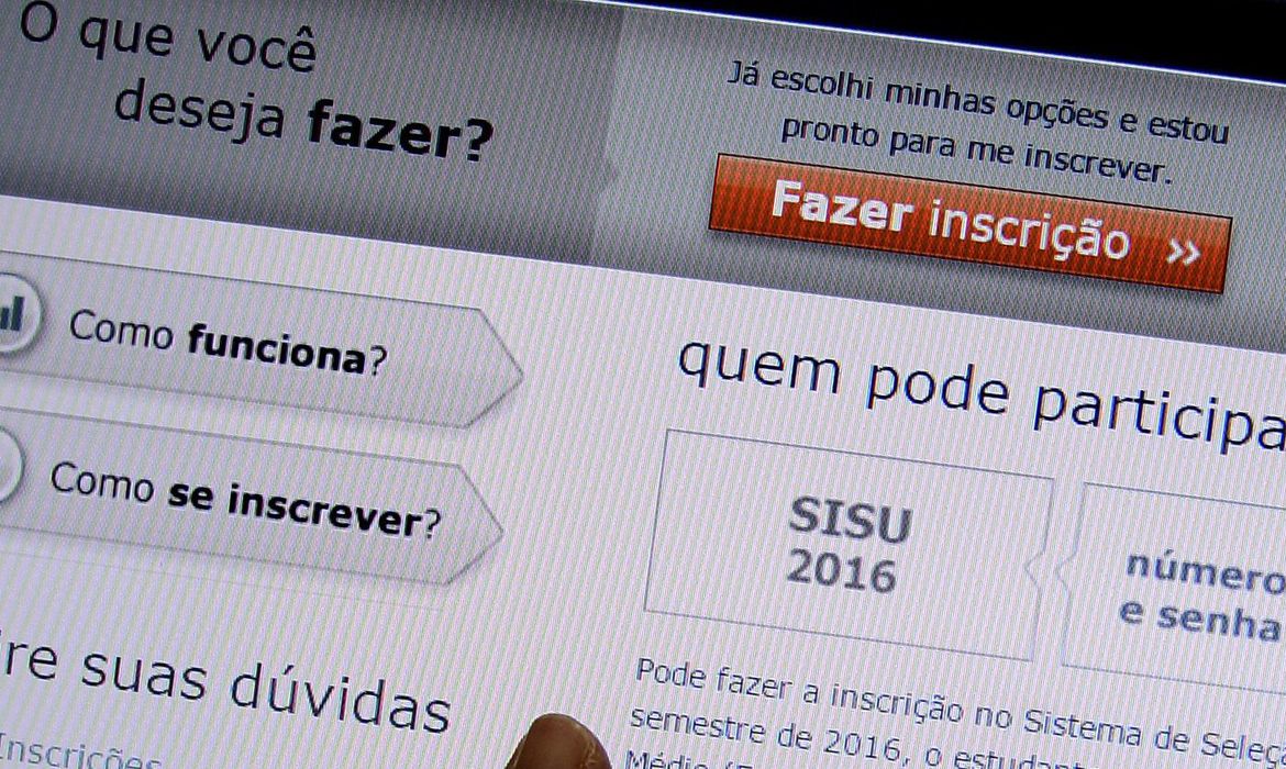 Participante deve acessar sistema do Sisu via conta do Gov.Br - FOto: Elza Fiuza/Agência Brasil