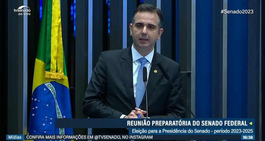 Rodrigo Pacheco durante votação no Senado - Foto: Reprodução/Youtube Senado