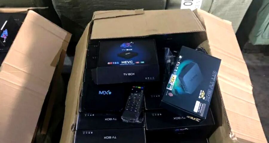 Aparelhos de TV Box apreendidos durante operação da Anatel - Foto: Divulgação/Anatel