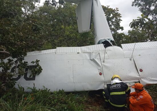 Aeronave destruida em Luzimangues. destrito de Porto Nacional Tocantins