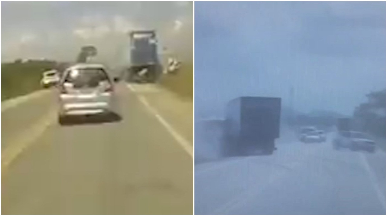 Vídeo: caminhão perde controle, atinge carro de frente e mata 6 pessoas no RJ - Foto: Reprodução/Twitter@10Abafando