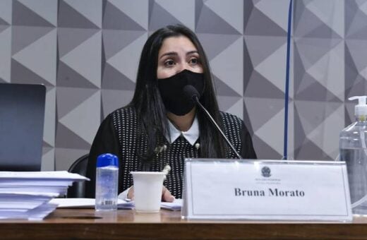 Advogada Bruna Morato durante participação na CPI da Covid-19, em 2021. Foto: Roque de Sá/Agência Senado