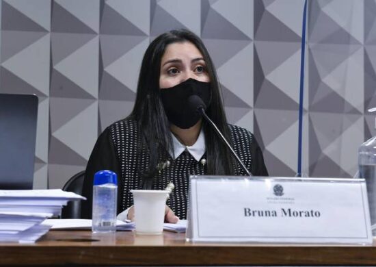 Advogada Bruna Morato durante participação na CPI da Covid-19, em 2021. Foto: Roque de Sá/Agência Senado