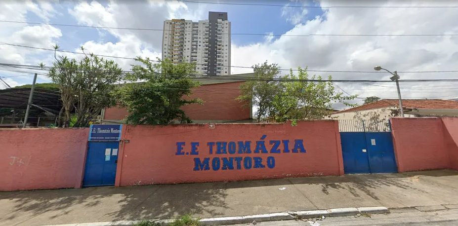Alunos e professores Fachada da E.E. Thomazia Montoro, na Zona Oeste de SP — Foto: Reprodução/Google Maps
