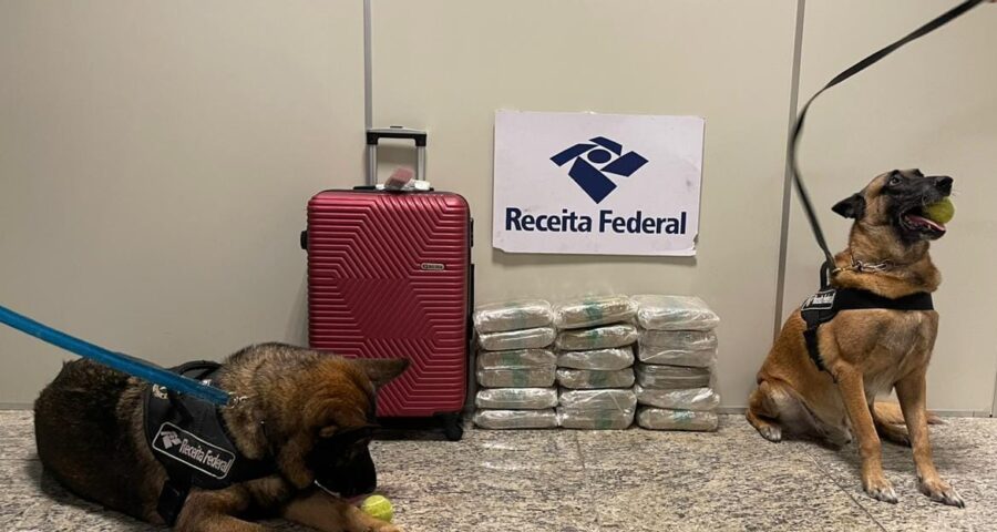 Apreensão de drogas no Aeroporto Internacional de Manaus - Foto: Divulgação/Receita Federal