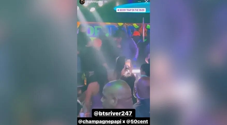 Drake é flagrado em balada de Miami horas antes de cancelar show no Lollapalooza - Foto: Reprodução/Twitter/@nazareamarga