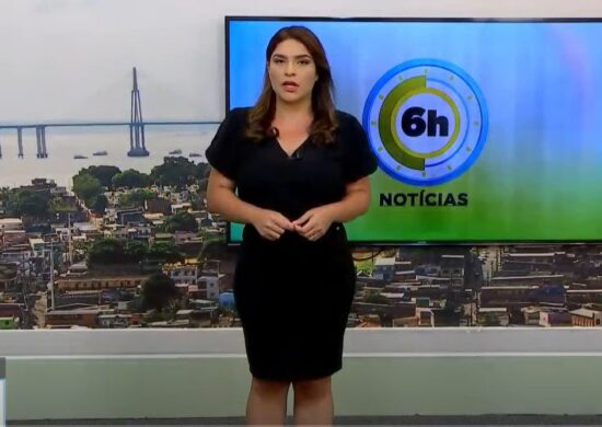 Jornal 6h foi apresentado por Samira Benoliel – Foto: TV Norte Amazonas.