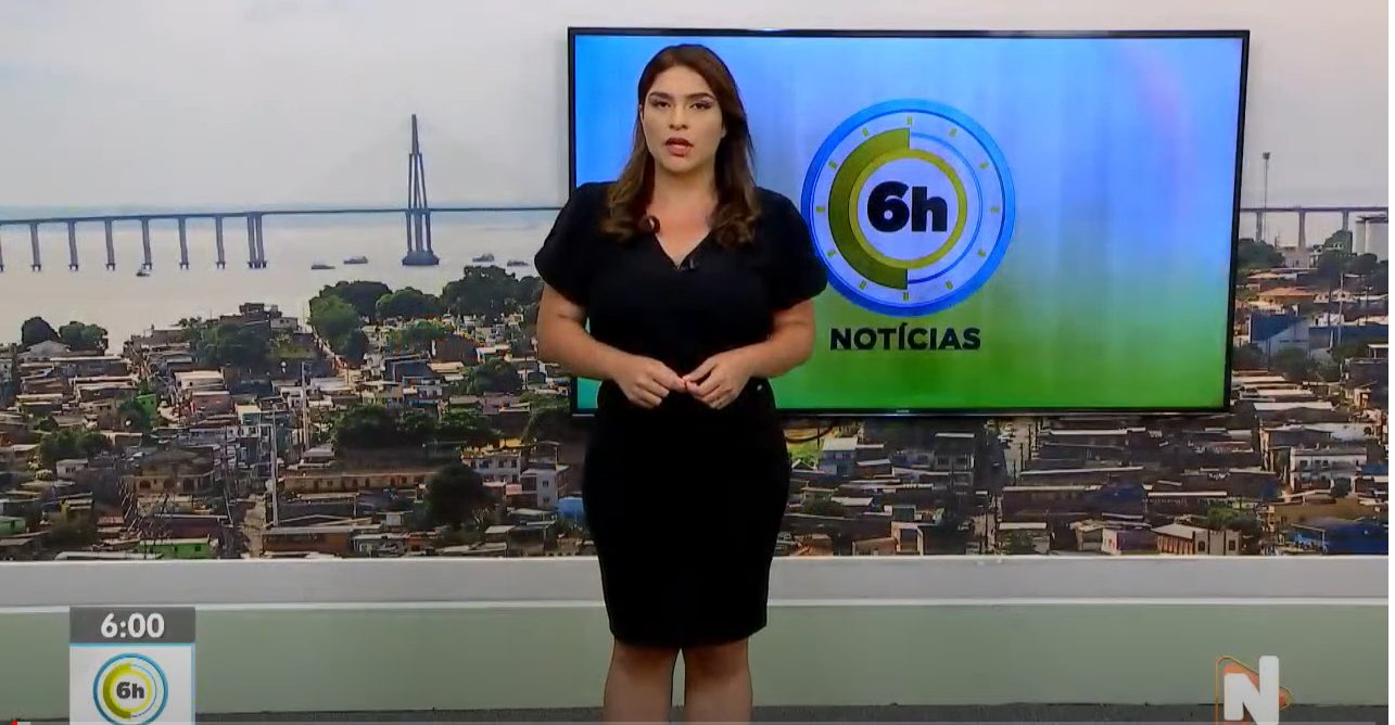 Jornal 6h foi apresentado por Samira Benoliel – Foto: TV Norte Amazonas.