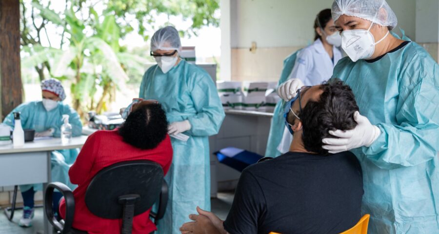 Teste rápido SWAB Nasal para detecção de Covid-19 - Fotos Myke Sena MS