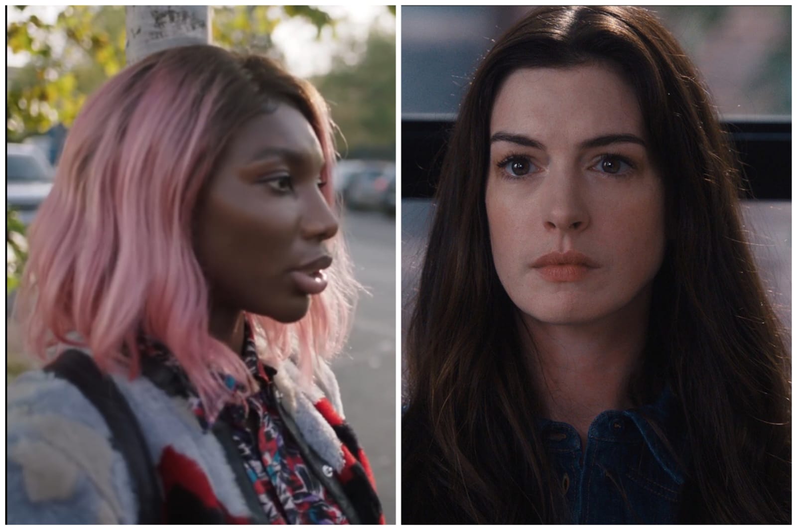 Anne-Hathaway-e-Michaela-Coel-viverão-um-romance-em-Mother-Mary-foto-reprodução-youtube-triller-I-may-destroy-you-e-instagram-annehathaway