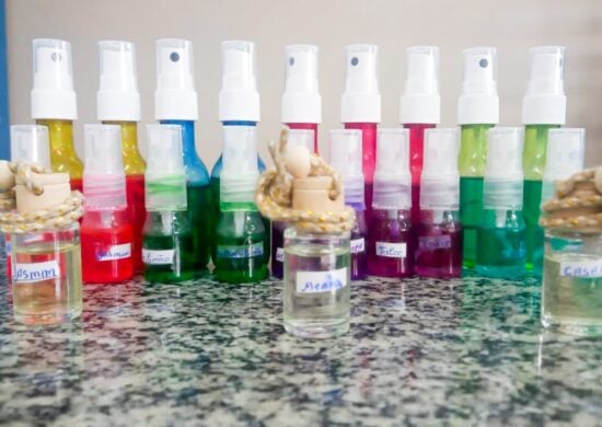 Aromatizantes e outros produtos de limpeza foram produzidos em aulas de química dos alunos da EJA - Foto: Arquivo Pessoal/Manoel Jeffreys