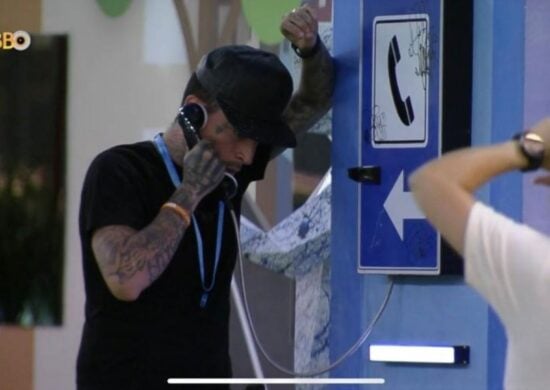 Big Fone do BBB 23 tocou mais uma vez e MC Guimê atendeu - Foto: Reprodução/TV Globo