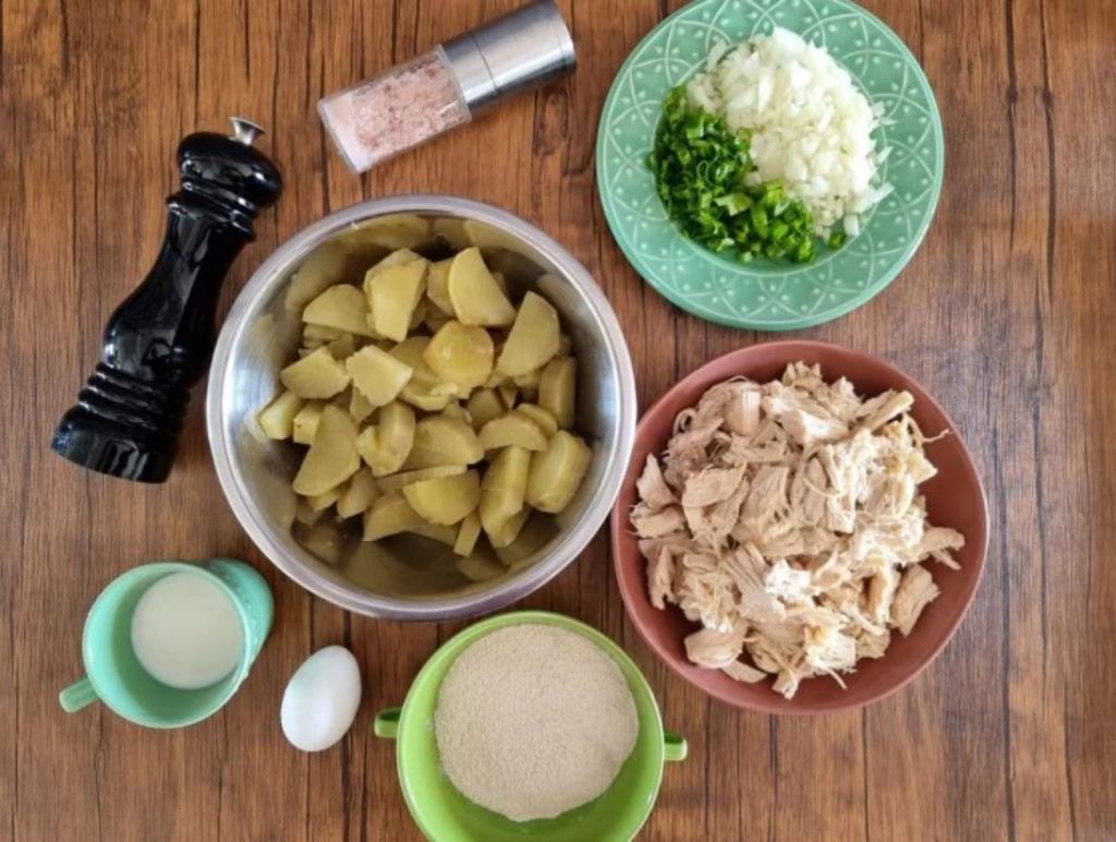 Bolinho de batata-doce com frango - Foto: Reprodução/Receitaria