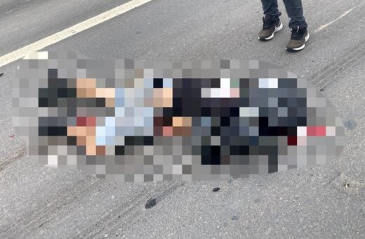 Homem de 34 anos teve a cabeça esmagada após cair da moto - Foto: Reprodução/WhatsApp