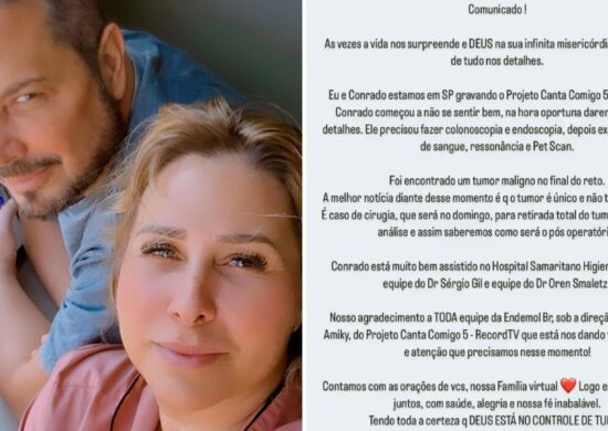 Conrado e a esposa publicaram anúncio nas redes sociais - Foto: Reprodução/Instagram @conradooficial