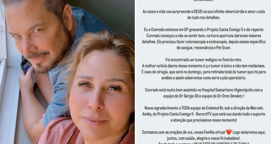 Conrado e a esposa publicaram anúncio nas redes sociais - Foto: Reprodução/Instagram @conradooficial