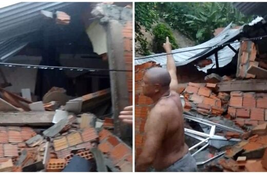 crianças feridas casa desaba chuva manaus