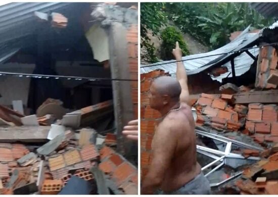 crianças feridas casa desaba chuva manaus