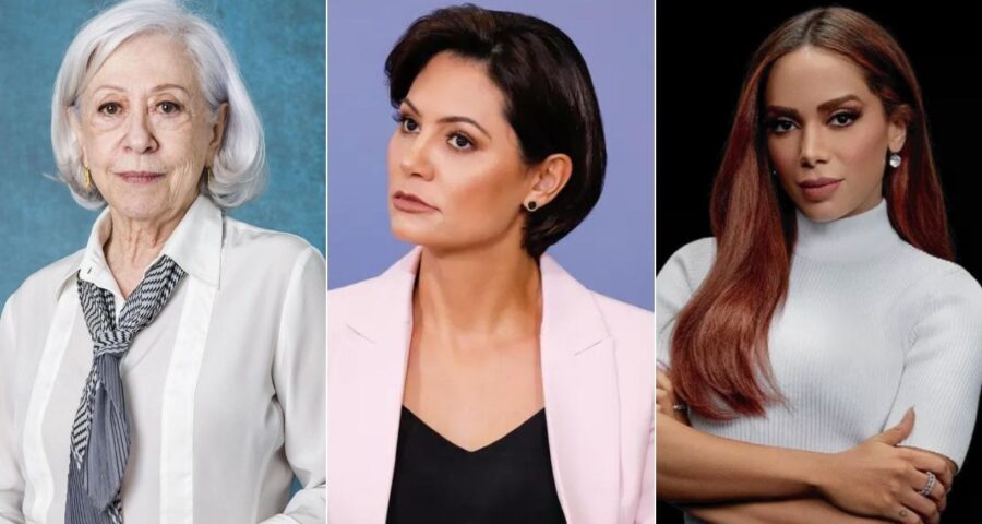 Fernanda Montenegro, Michele Bolsonaro e Anitta estão entre as mulheres mais admiradas do Brasil - Foto: Reprodução/Internet