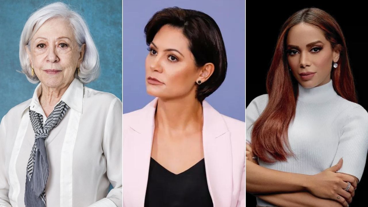 Fernanda Montenegro, Michele Bolsonaro e Anitta estão entre as mulheres mais admiradas do Brasil - Foto: Reprodução/Internet