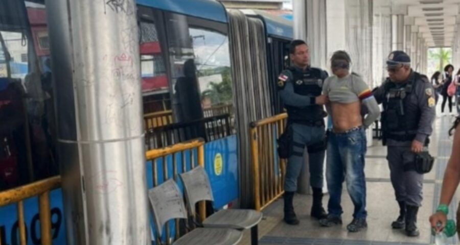 Importunação sexual - Homem foi conduzido para o 1º DIP - Foto: Reprodução/WhatsApp