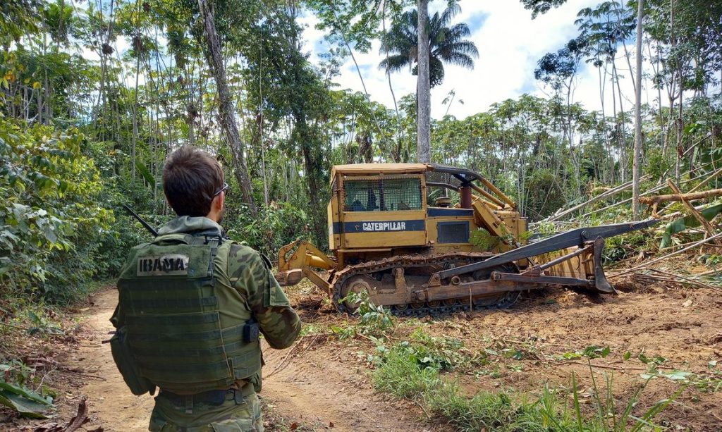 Ibama e PRF desmontam acampamento de garimpeiros nas terras Yanomami - Foto: Ibama/Divulgação